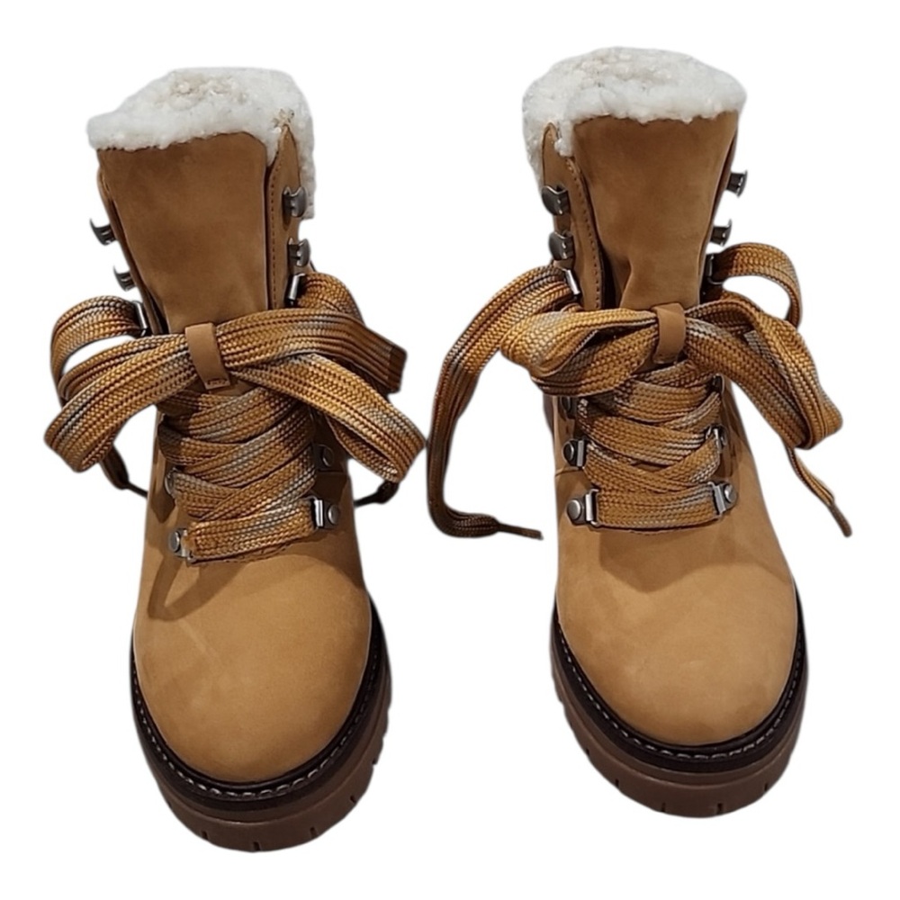 Gentle Souls Kenneth Cole Brooklyn 2.0 Shearling Combat Boots NWT Waterproof Sz5 - Picture 2 of 6
